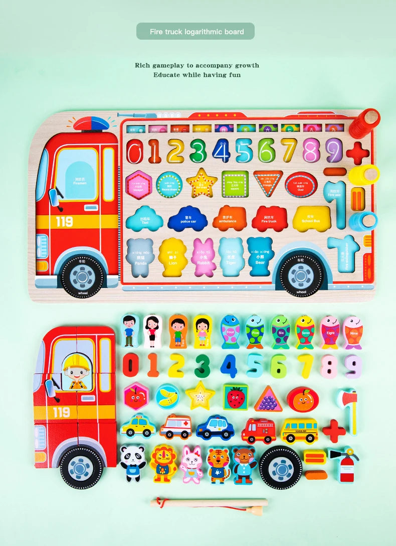 Montessori Busy Board Wooden Educational Activity Toy for Kids