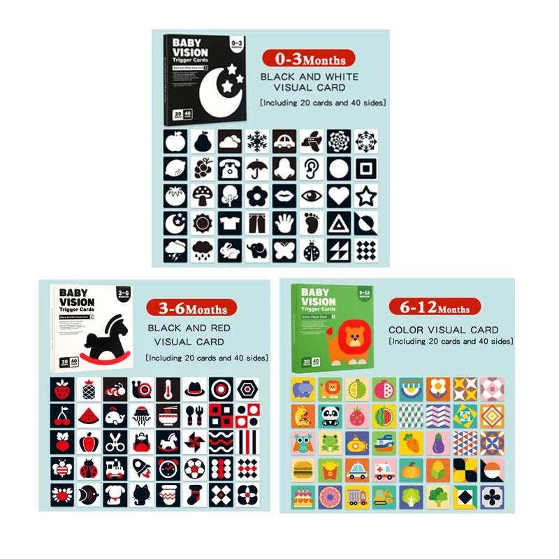 Baby High Contrast Flash Cards Visual Learning Cards