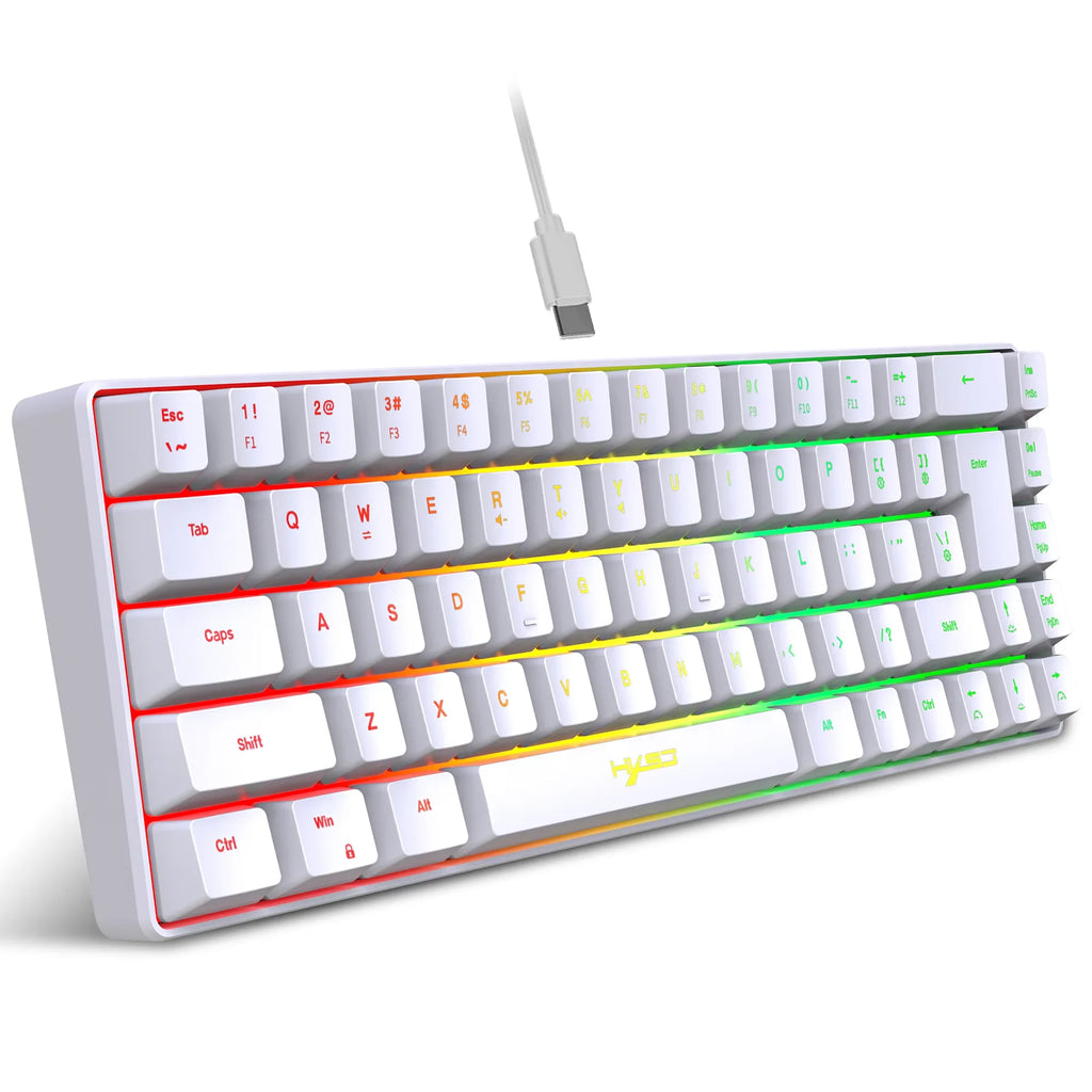 61 Key Gaming Keyboard – Mini Wired RGB Keyboard for Gaming & Office