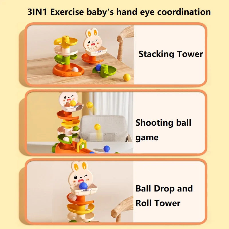 Montessori Ball Drop Toy – Toddler Learning & Stacking Activity