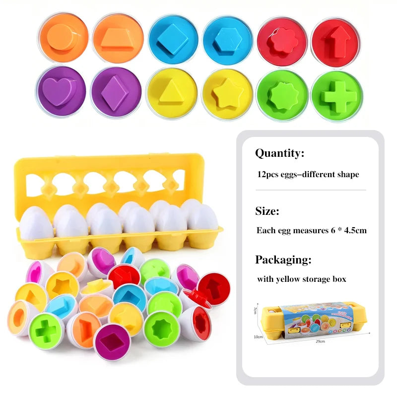 Montessori Egg Puzzle – Shape & Color Matching Toy for Kids