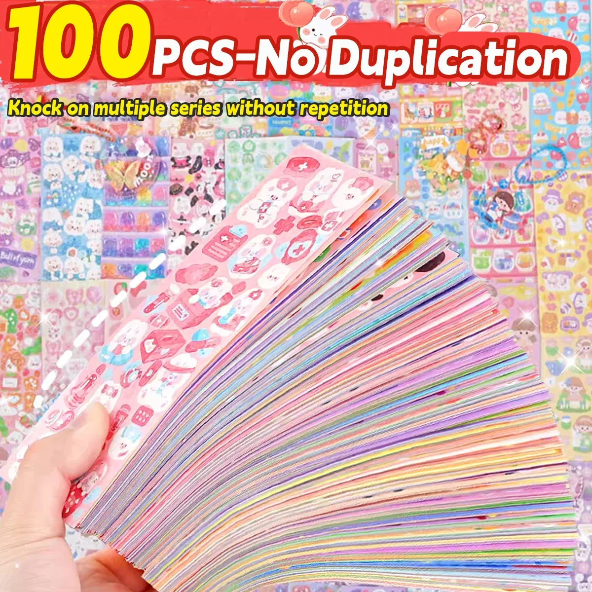Kawaii Cartoon Stickers – Cute DIY Diary & School Sticker Pack