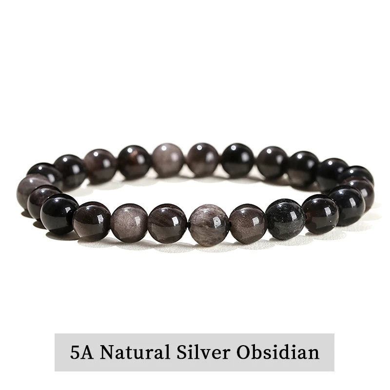 Natural Stone Bead Bracelet – Crystal & Agate Jewelry