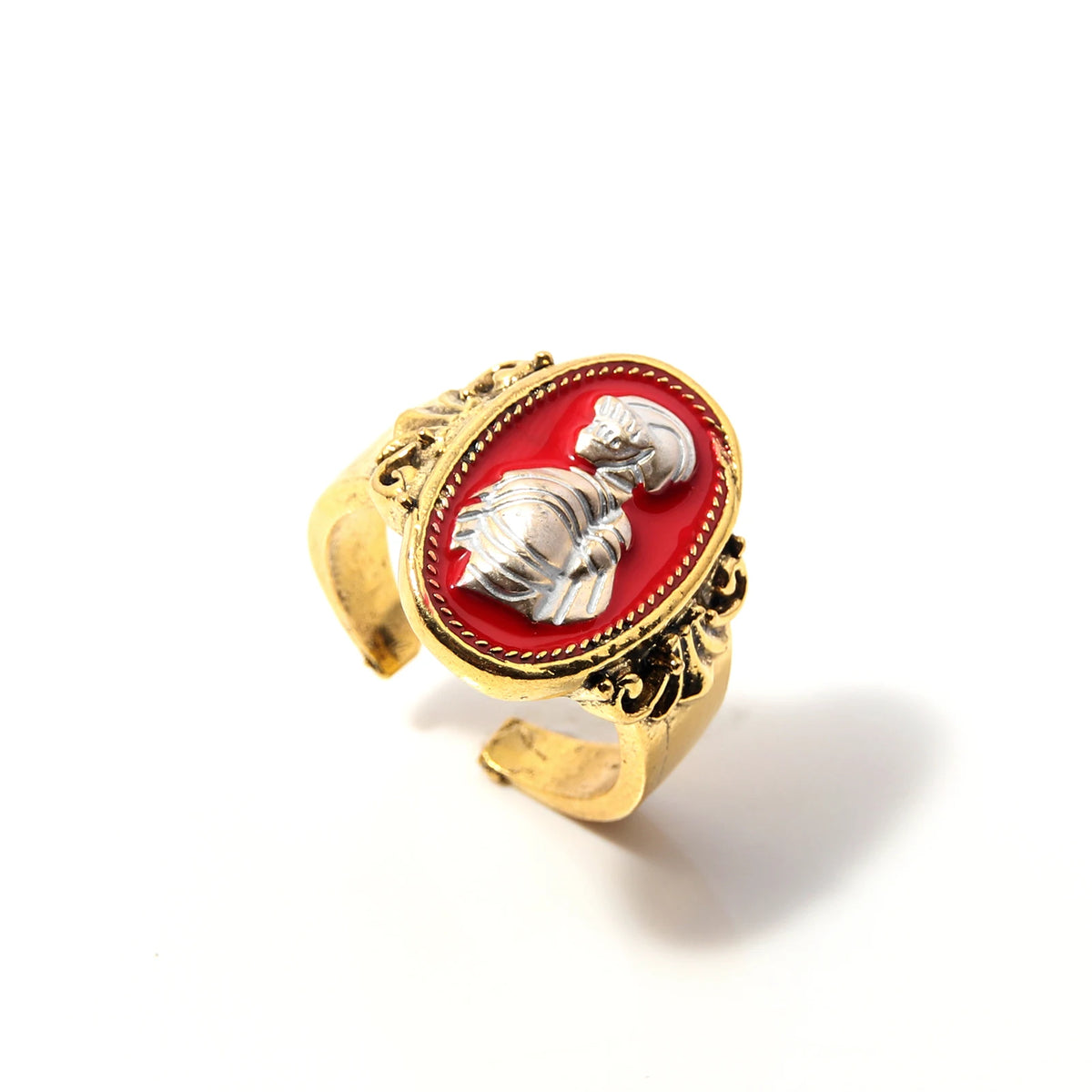 Gothic Fantasy Ring Vintage Dark Style Jewelry for Men