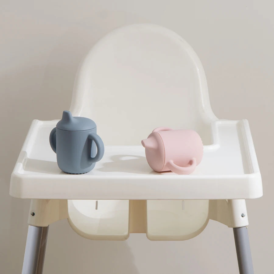Silicone Baby Training Cup with Handle – 180ml Infant Drinking Cup