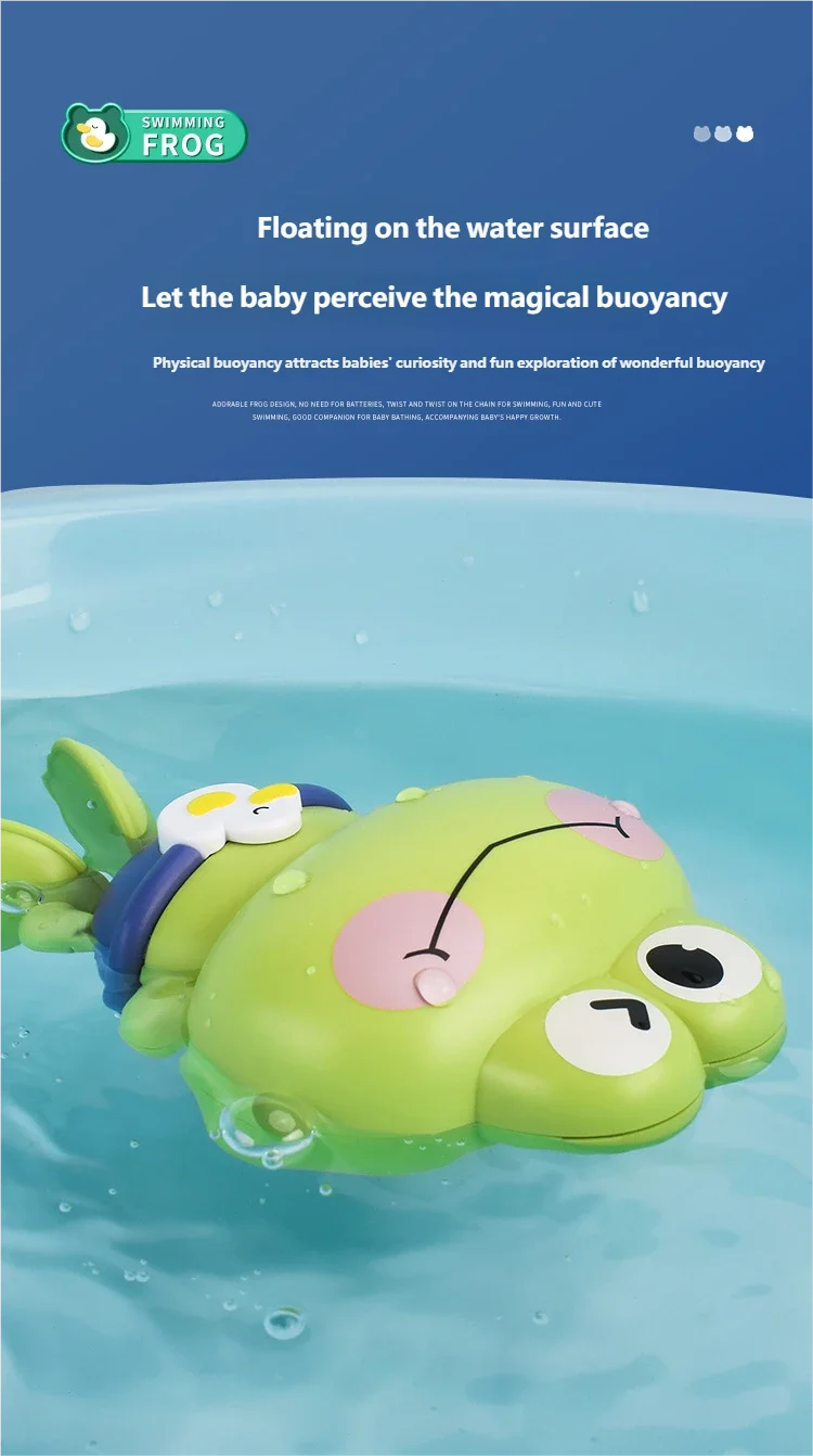 Clockwork Frog Bath Toy – Floating Toy for Kids & Toddlers