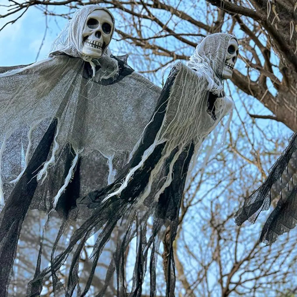 Hanging Halloween Ghost Decoration – LED Skeleton for Outdoor Decor