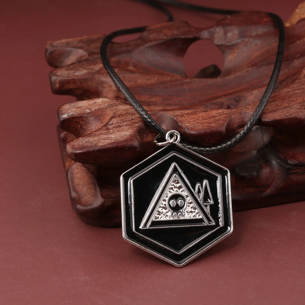 Gothic Skull Necklace Black Skeleton Pendant Chain