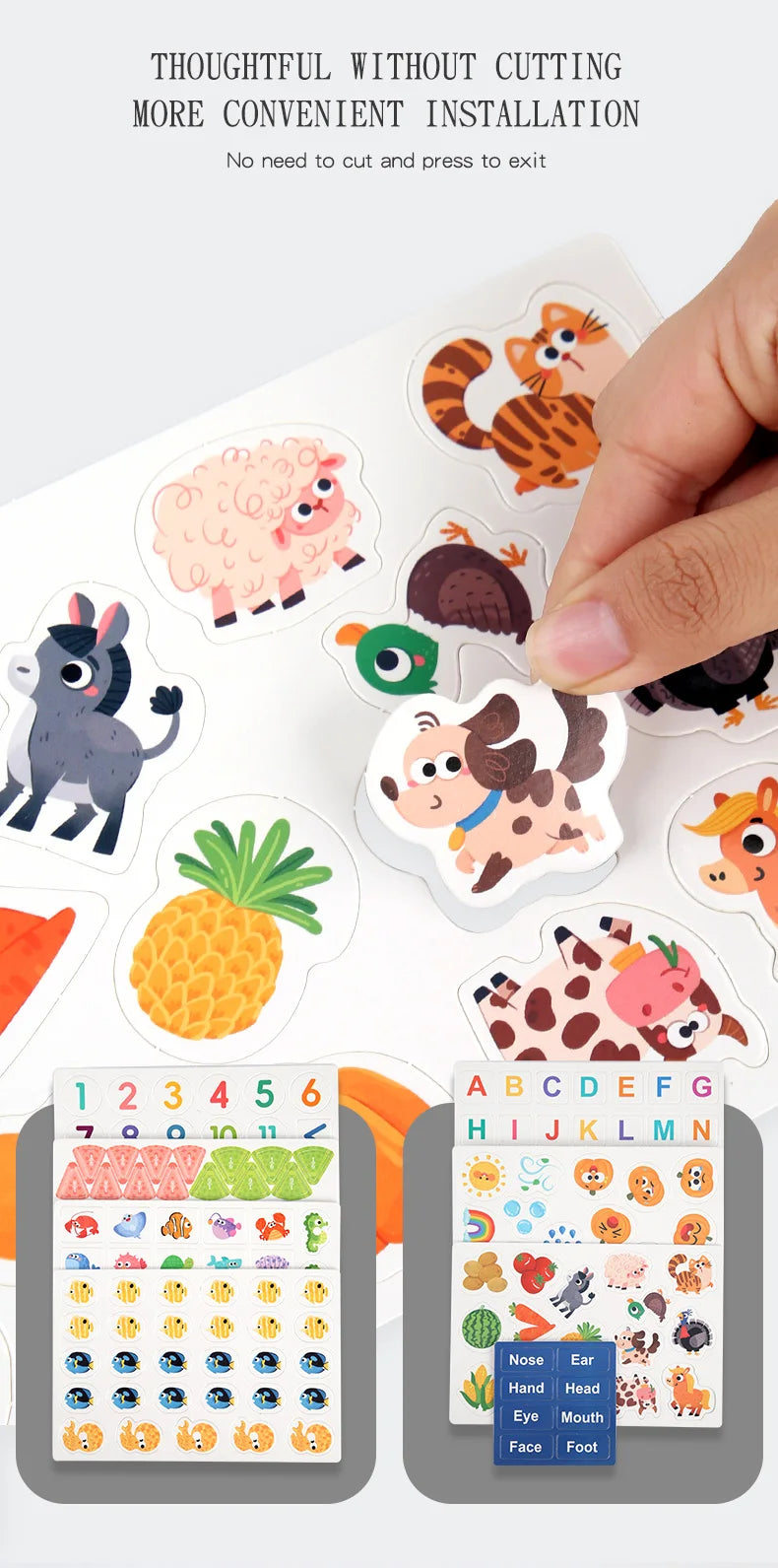 Montessori Scene Stickers – Reusable DIY Learning Activity Book