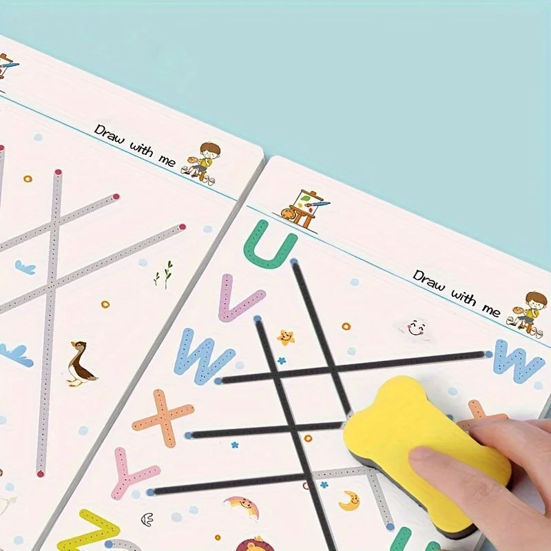 Reusable Tracing Workbook for Kids – Drawing & Writing Practice
