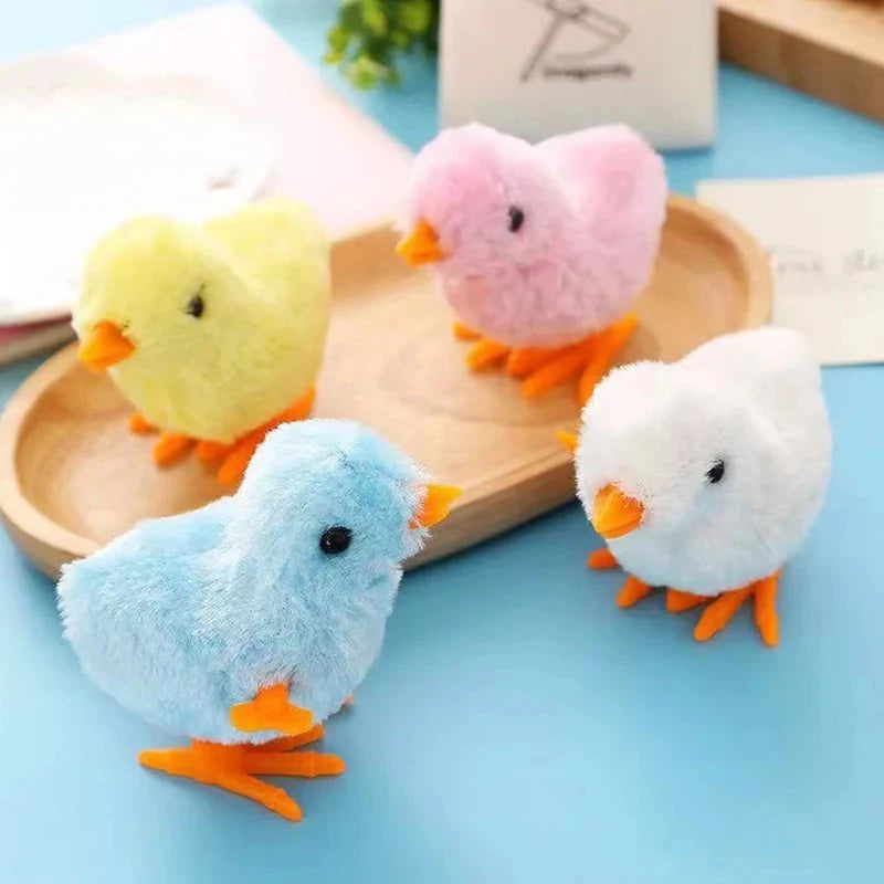 Wind Up Cat Toy – Hopping Plush Chick Interactive Pet Toy