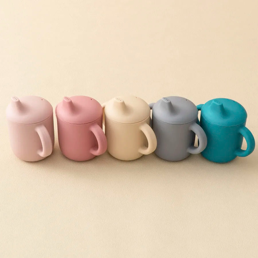 Silicone Baby Training Cup with Handle – 180ml Infant Drinking Cup