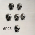 6pcs Gothic Skull Stainless Steel Refrigerator Magnets The Hymn to the Sun" Sheet Music Design, Dark & Elegant Decor for Adults