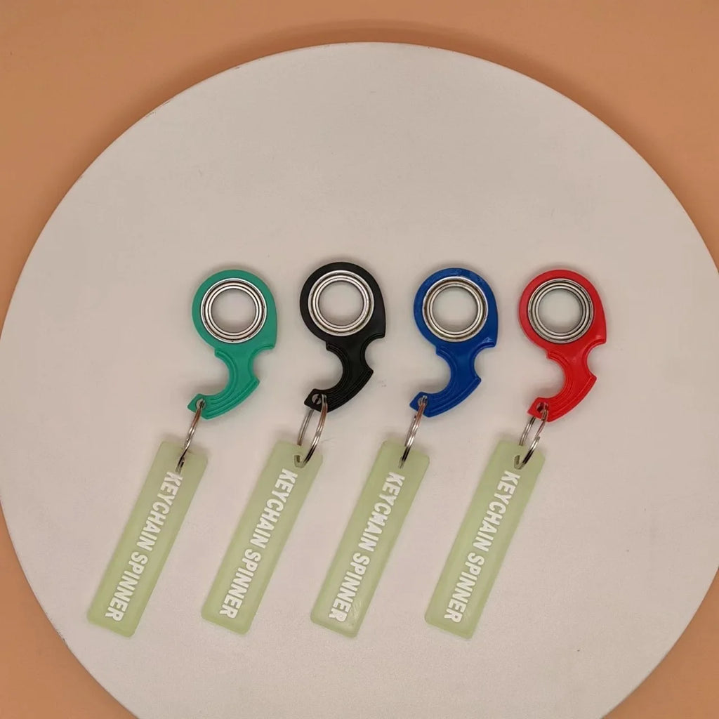 Keychain Fidget Spinner – Portable Metal Finger Spinner Toy