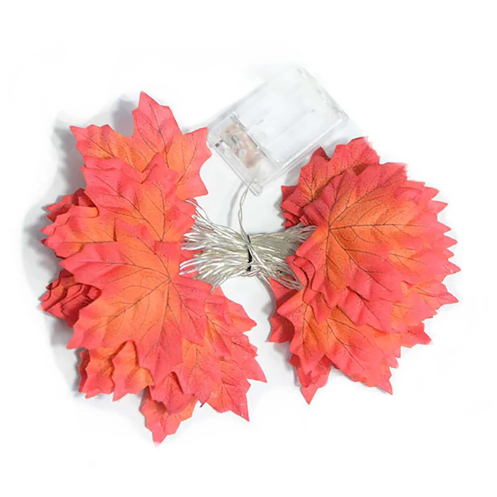 Halloween Leaf String Lights – Maple Leaf Garland