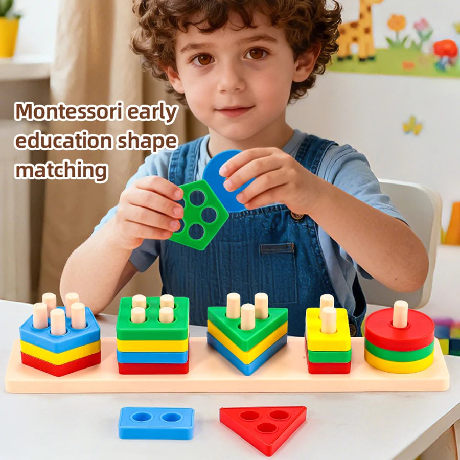 Geometric Building Blocks Set for Toddlers – Early Learning Toy