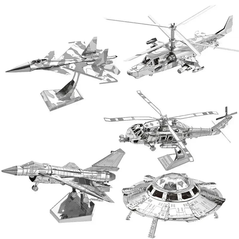 3D Metal Puzzle – DIY Aircraft & Helicopter Model Kit