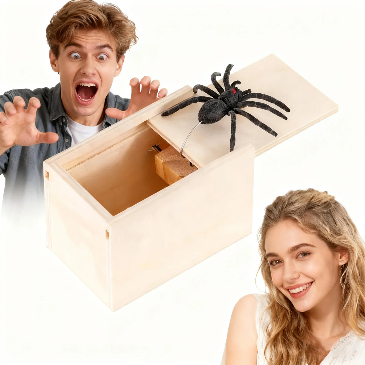 Scare Box Prank with Spider – Halloween Joke Toy for Parties