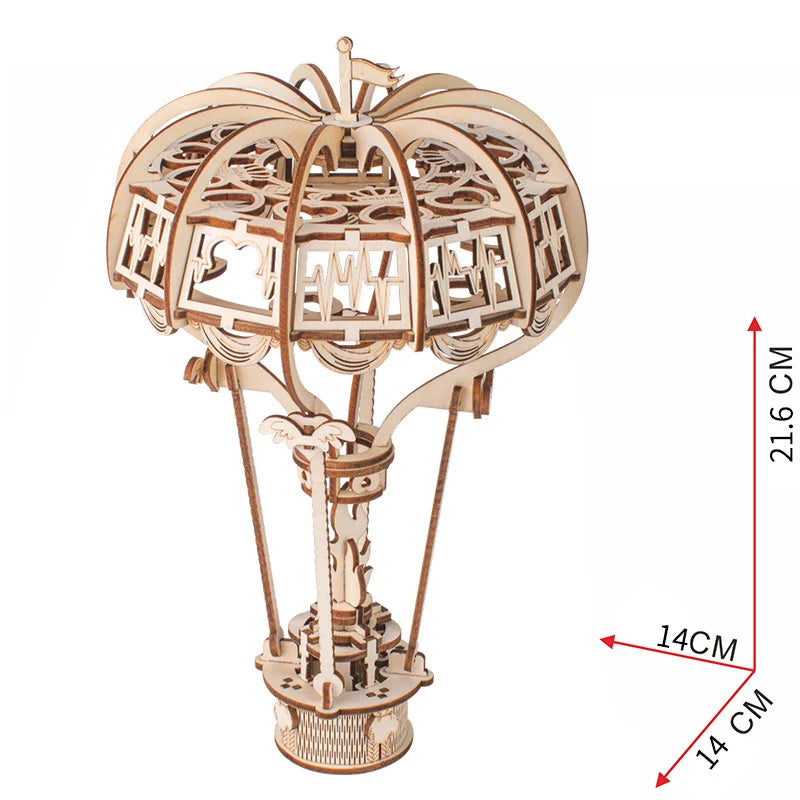 3D Wooden Animal Puzzle – DIY Assembly Model Kit