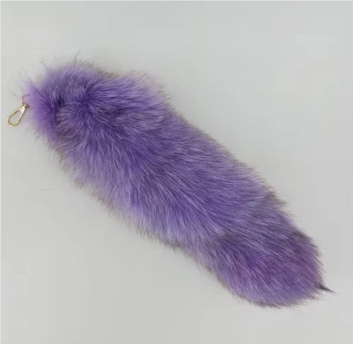 Fox Tail Keychain for Women Furry Y2K Car Accessory