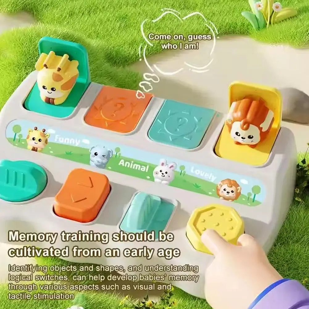 Montessori Busy Board | Animal Pop-Up Sensory Learning Toy