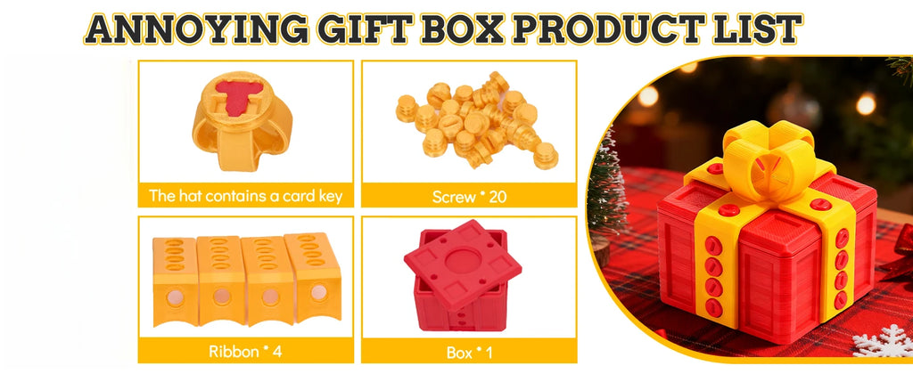 Screw Puzzle Gift Box, 3.15 Inch Money Puzzle Box for Holidays