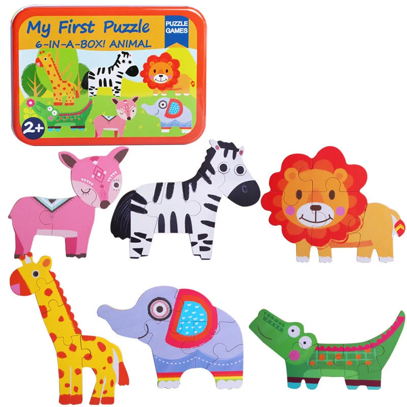 Montessori Toddler Puzzle – Wooden Animal Jigsaw Game
