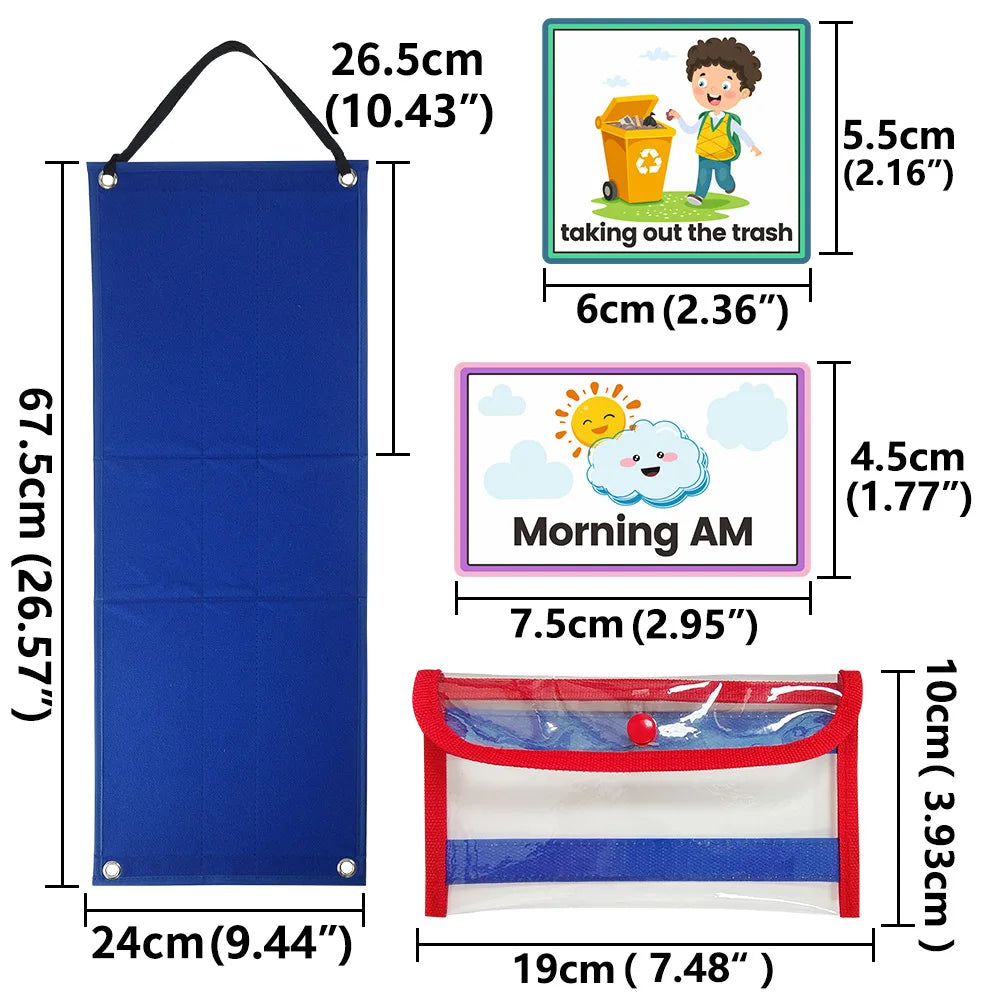 Visual Schedule for Kids – Daily Routine Chart with 70 Cards