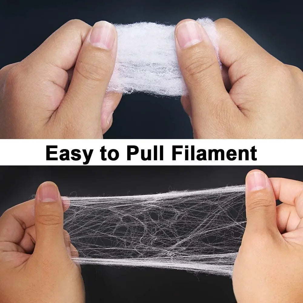 Halloween Spider Web – Stretchy Cobweb Haunted House Decor