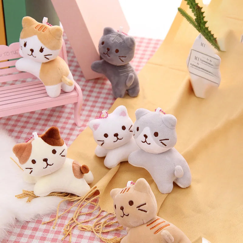 Cat Plush Toy – Cute Soft Kitten Doll & Backpack Pendant