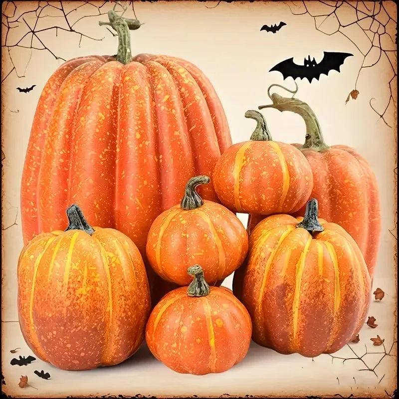 Halloween Pumpkin Decorations, Artificial Pumpkins for Fall Table Decor