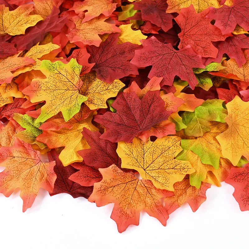 Artificial Maple Leaves Silk Fall Leaf Decorations for Home & Party