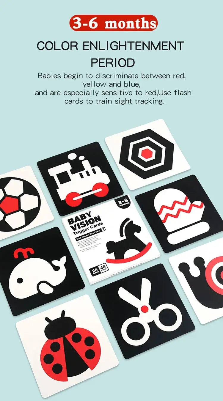 Baby High Contrast Flash Cards Visual Learning Cards