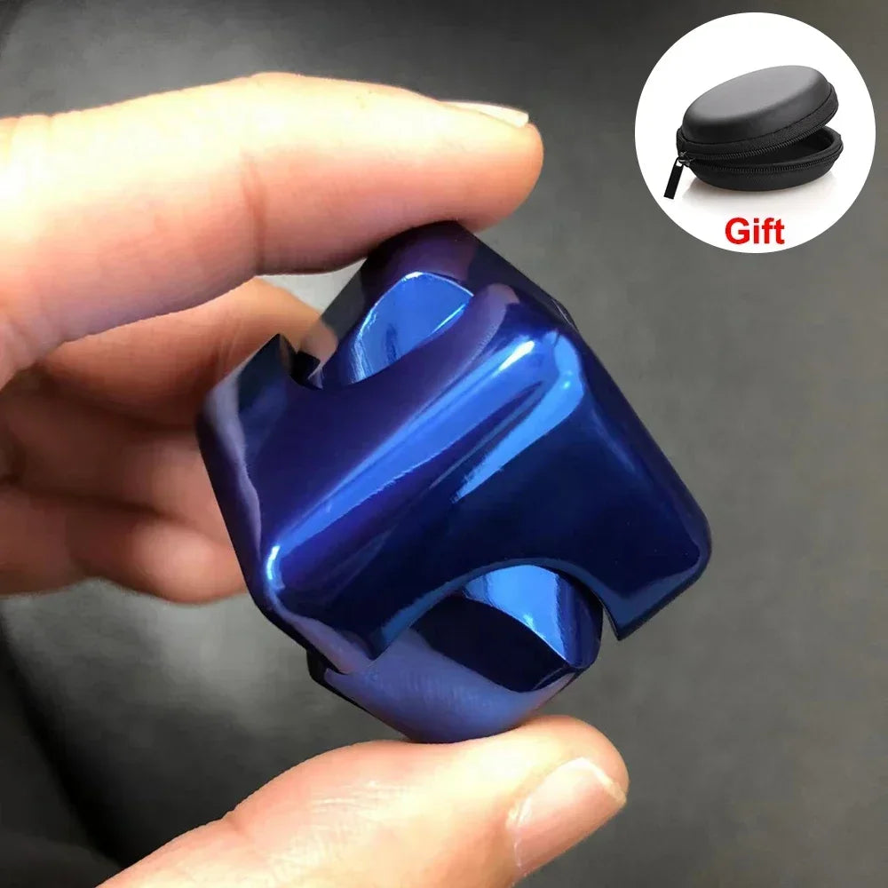 Cube Fidget Spinner – Metal Gyroscope Fingertip Toy for Adults