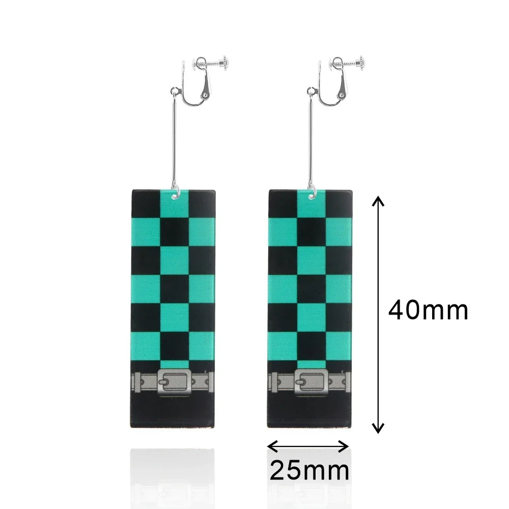 Pink Acrylic Drop Earrings – Japanese-Inspired Cosplay Jewelry for Women
