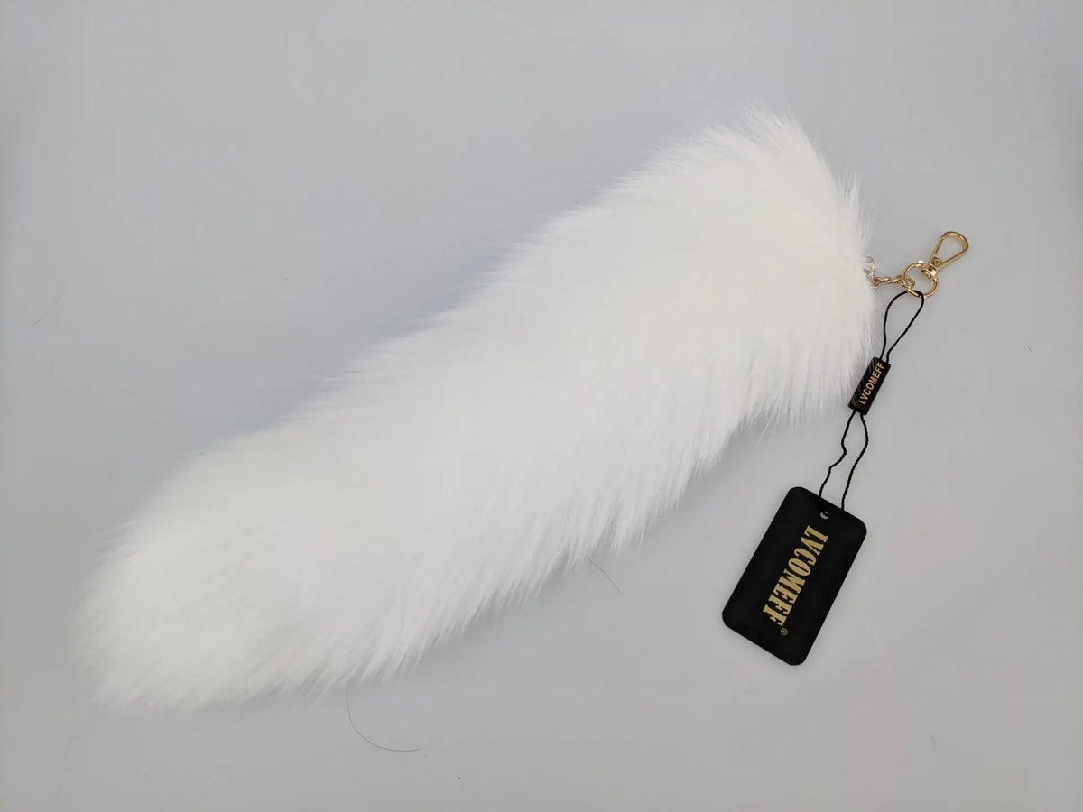 Fox Tail Keychain for Women Furry Y2K Car Accessory