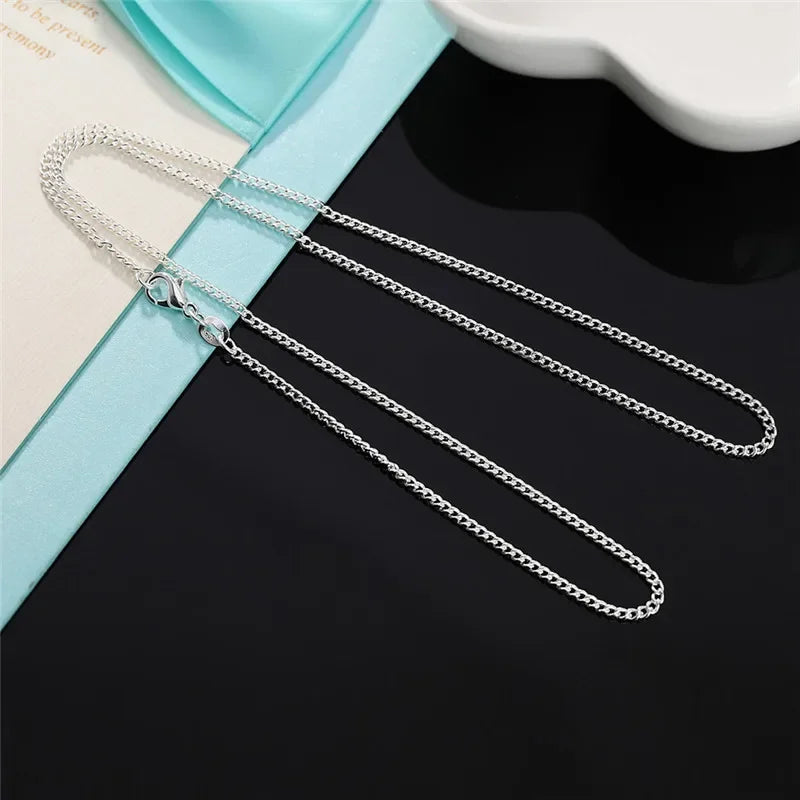 Sterling Silver Chain Necklace – 2MM 925 Silver Chain