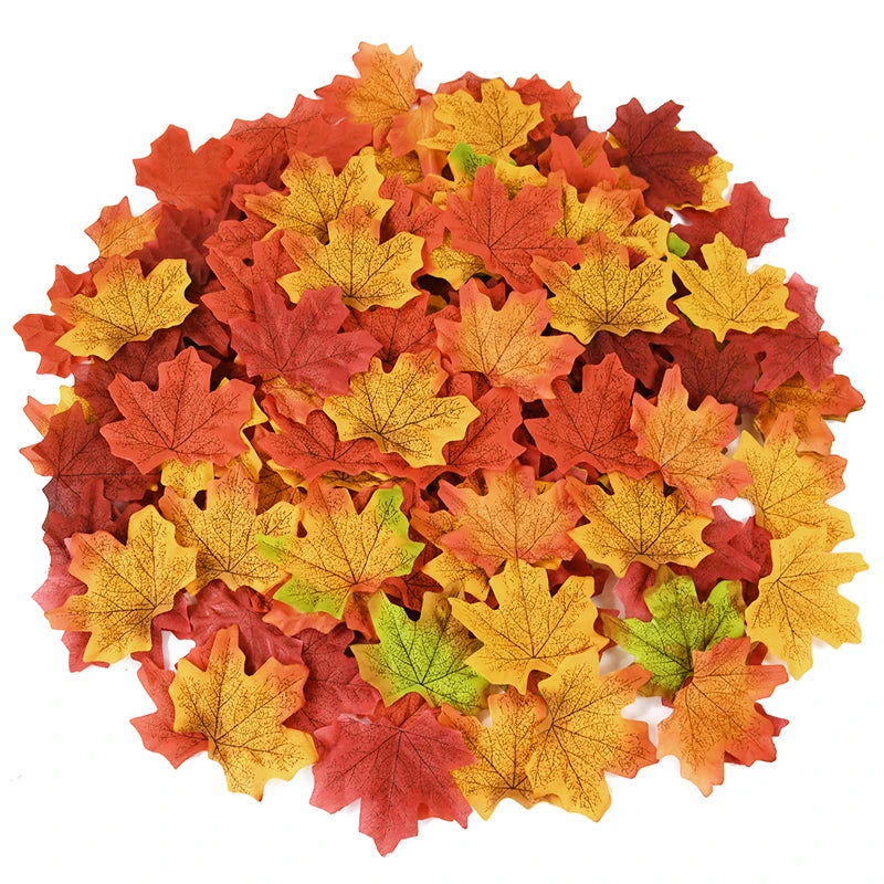 Artificial Maple Leaves Silk Fall Leaf Decorations for Home & Party