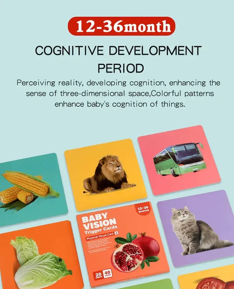 Baby High Contrast Flash Cards Visual Learning Cards
