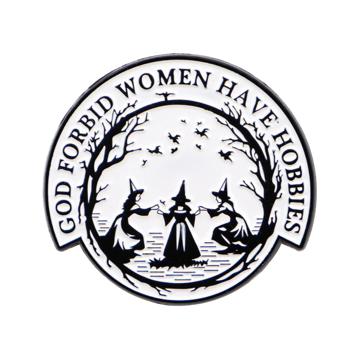 Witch Enamel Pin – Halloween Lapel Accessory for Backpacks & Clothing