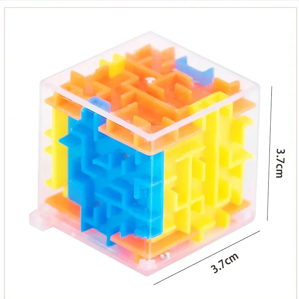 3D Maze Puzzle – Transparent Rolling Ball Cube Brain Teaser