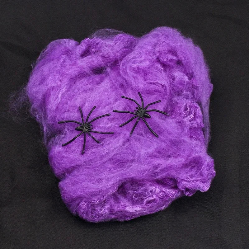 Halloween Spider Web Decoration – Stretchy Cobweb Party Decor