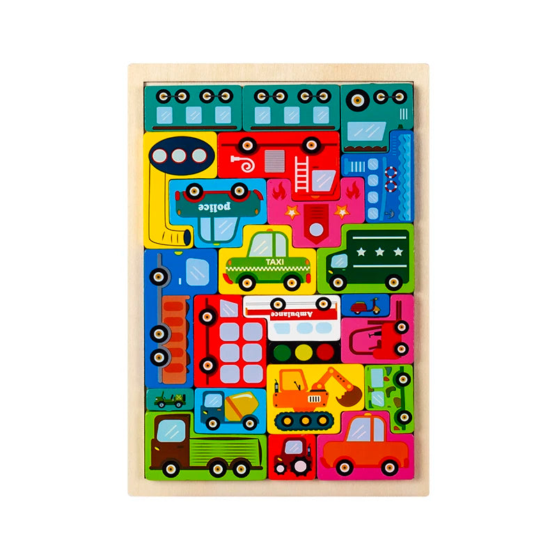 Wooden Animal Puzzle – Montessori Logic & Matching Toy for Kids