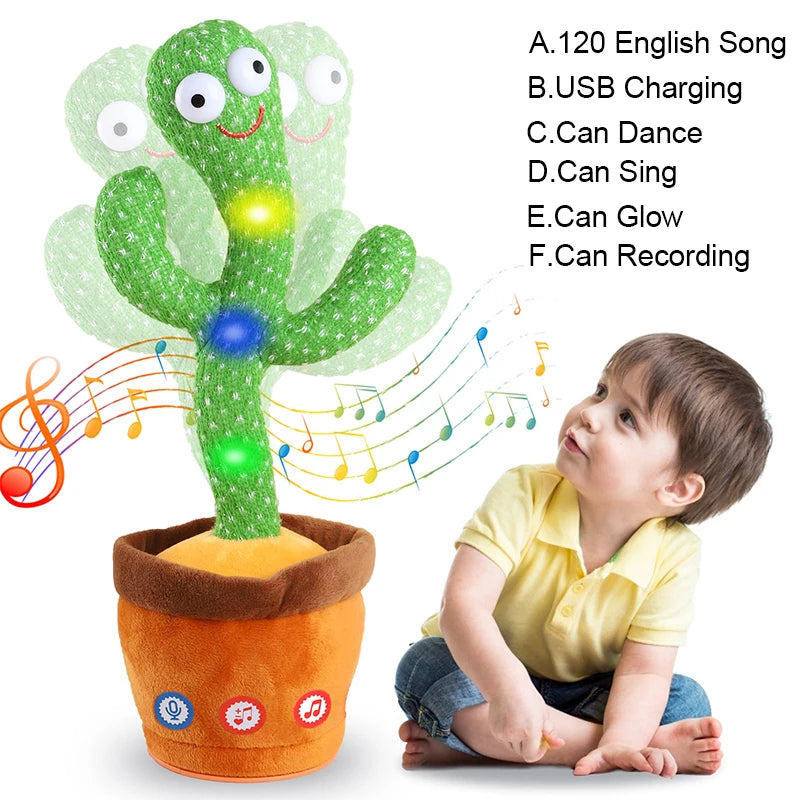 Talking Cactus Plush – Dancing Voice Repeat Toy for Kids