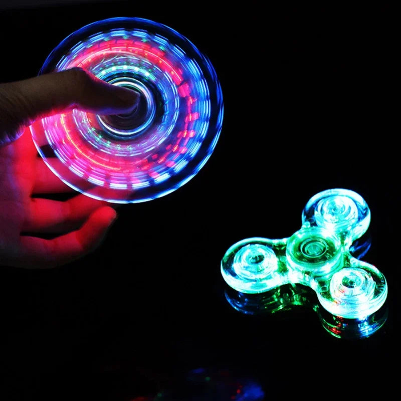 Mini LED Fidget Spinner – Light Up Flashing Fidget Toy