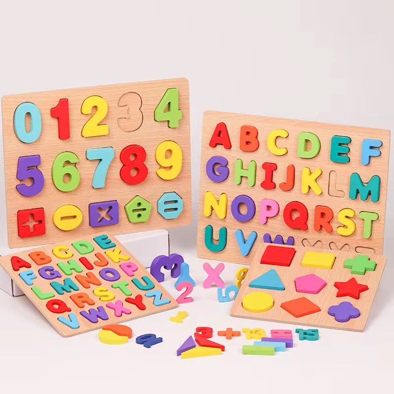 Wooden Alphabet Number Puzzle