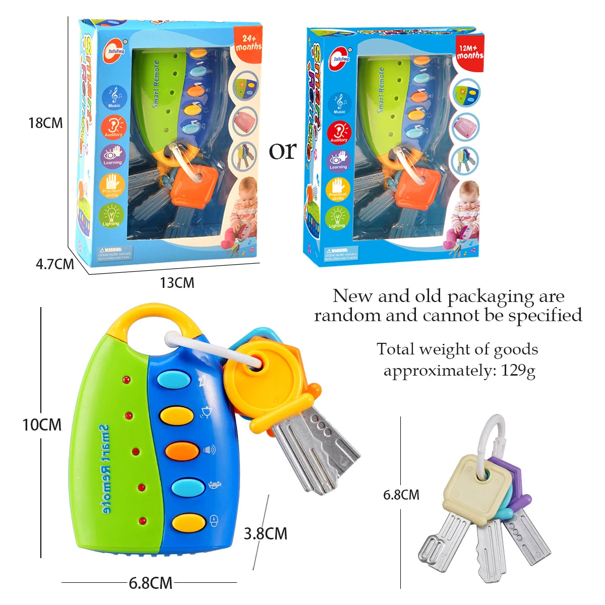 Baby Car Key Toy – Musical Pretend Play & Grip Training Toy