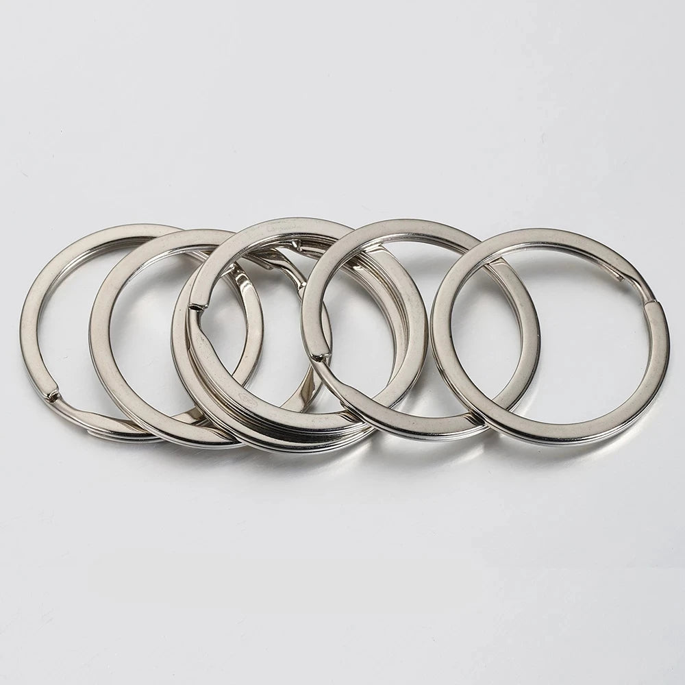 20pcs Stainless Steel Key Rings, Round Split Rings for DIY Keychains