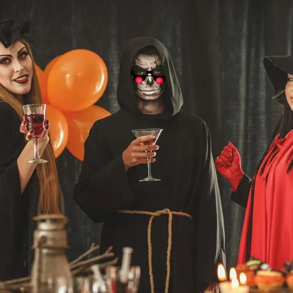 Halloween Horror Glasses Red Eye