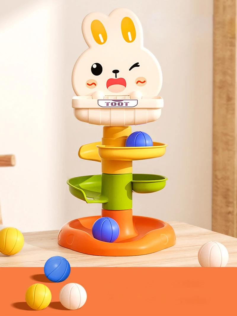 Montessori Ball Drop Toy – Toddler Learning & Stacking Activity